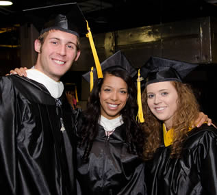 three-college-graduates